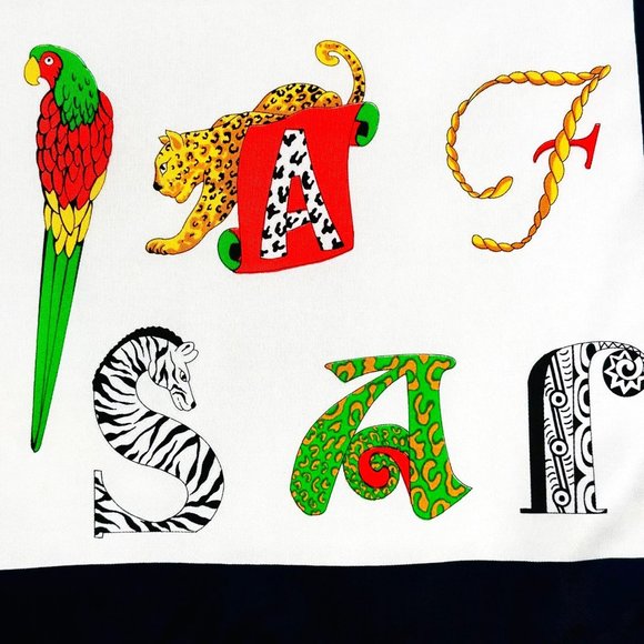 Made in Italy "Africa Safari" Nordstrom Silk Scarf - 20" - Picture 2 of 6